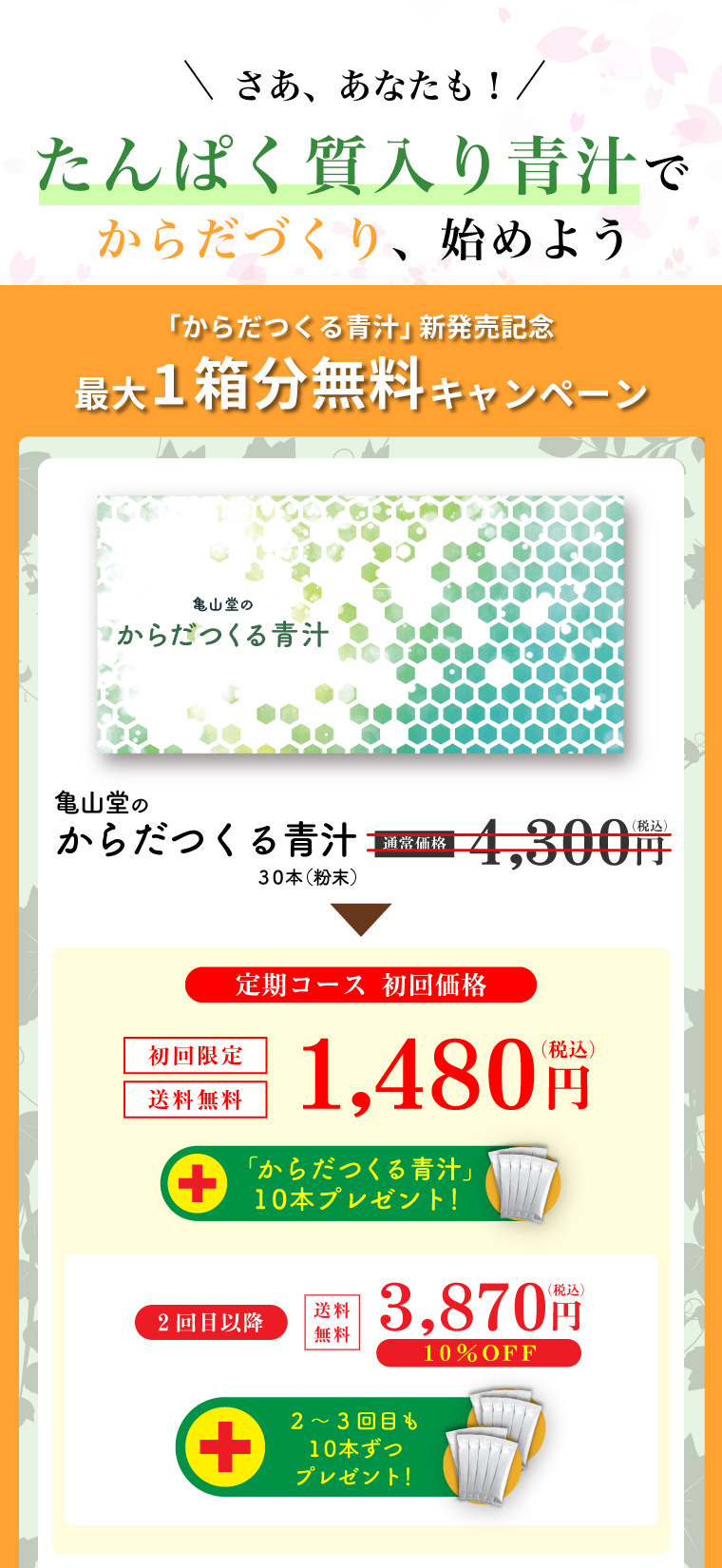 からだつくる青汁初回特別価格