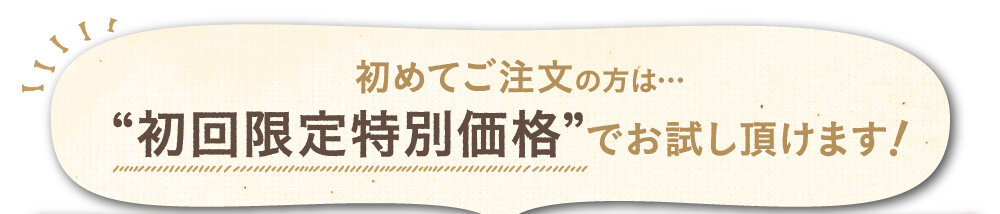 初めてご注文の方は…初回限定特別価格でお試し頂けます！