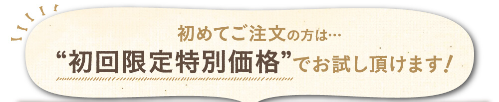 初めてご注文の方は・・・初回限定特別価格でお試し頂けます！