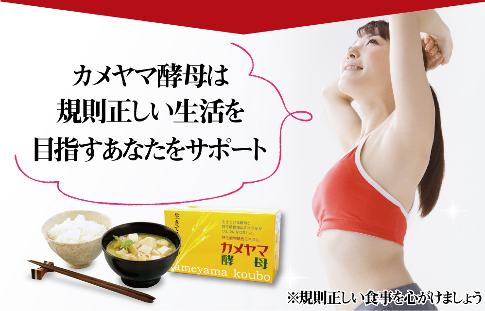 カメヤマ酵母なら普段の食事をサポート理想の自分へ