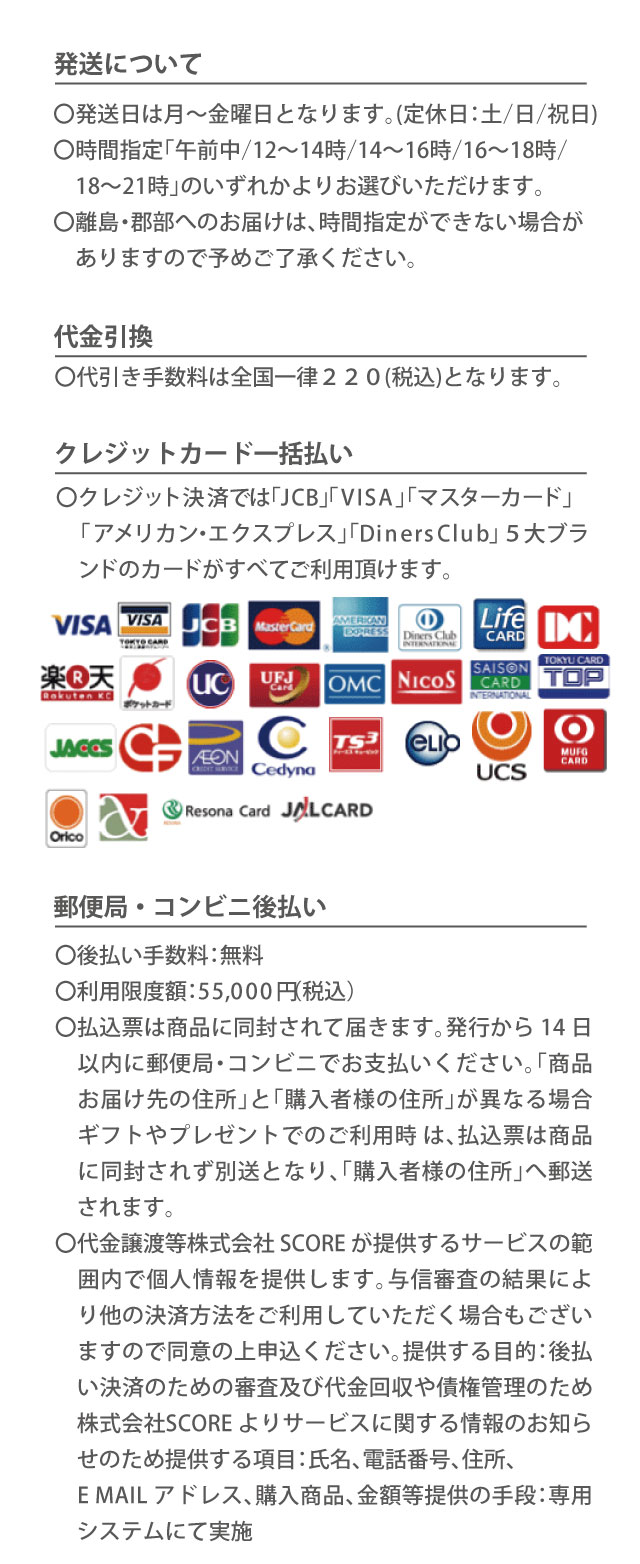 送料・お支払いについて【1】