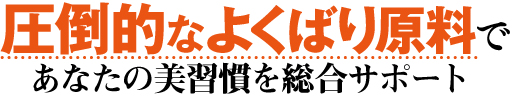 圧倒的なよくばり原料であなたの美習慣を総合サポート