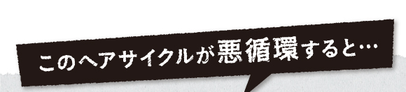 このヘアサイクルが悪循環すると