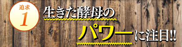 追及１。生きた酵母の発酵パワーに注目!!